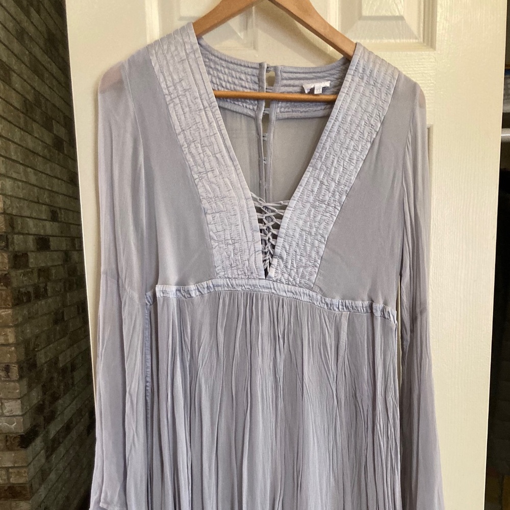 Ghost London balletcore sheer light blue tunic